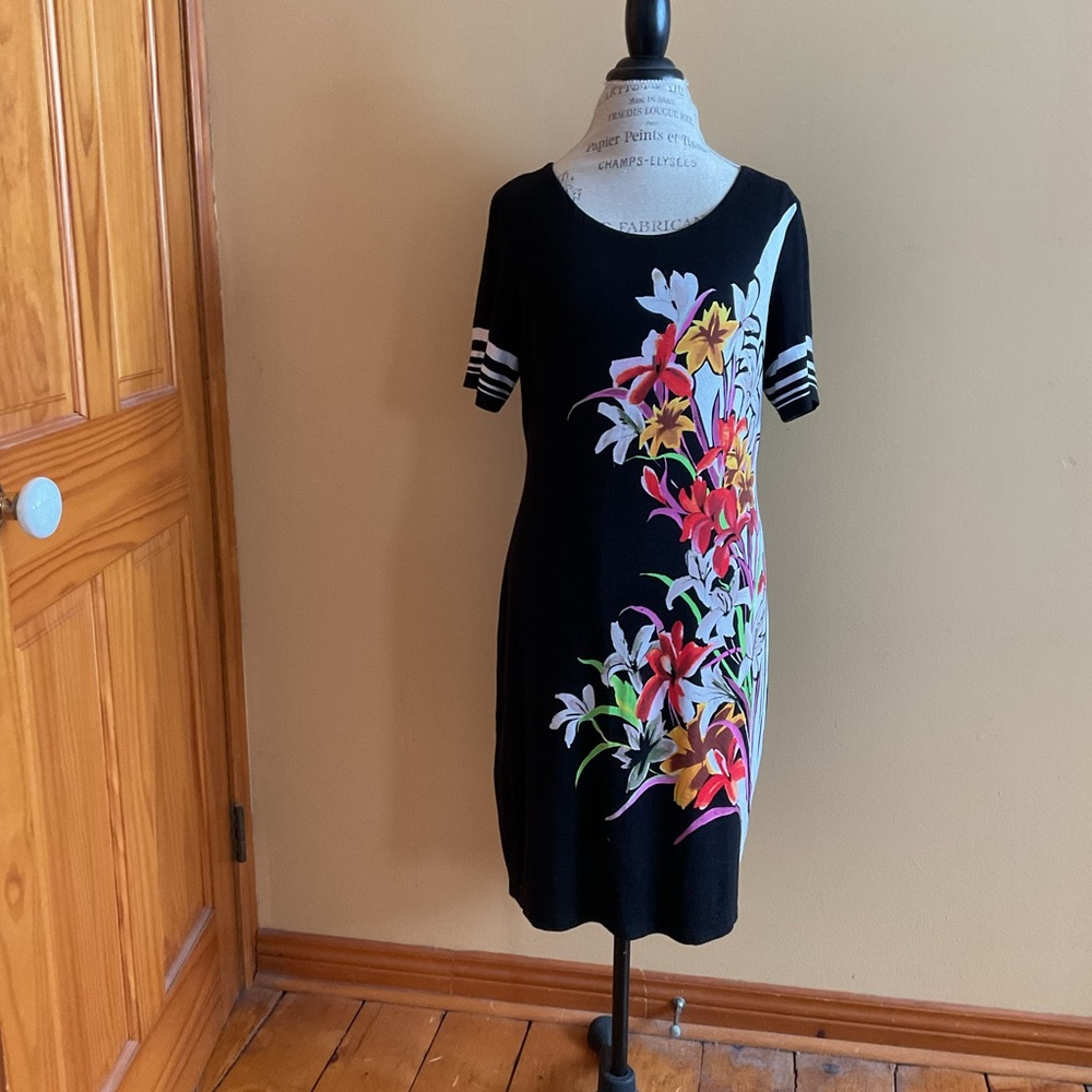 Michael Tyler Vibrant Floral Lined Dress